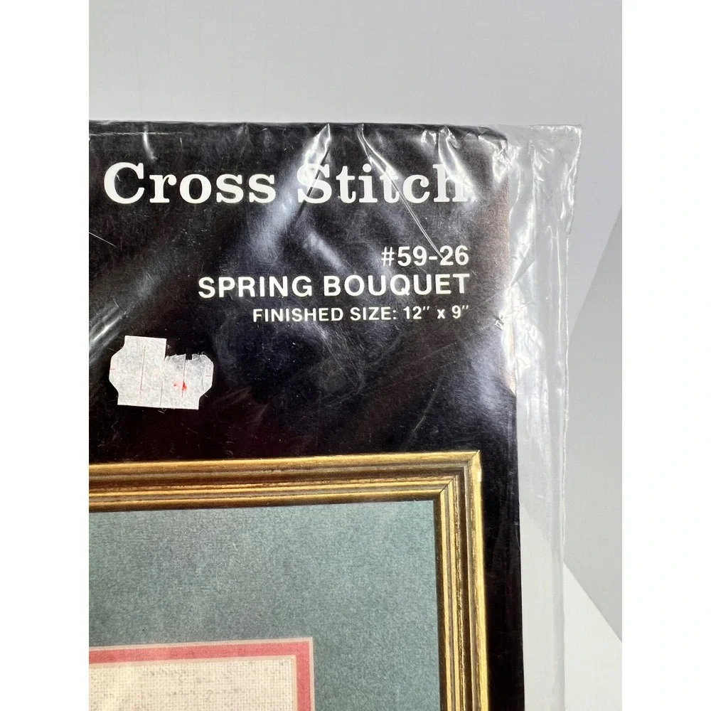 Janlynn Spring Bouquet Counted Cross Stitch Kit 59-26 Vintage 1986 Gloria & Pat‎